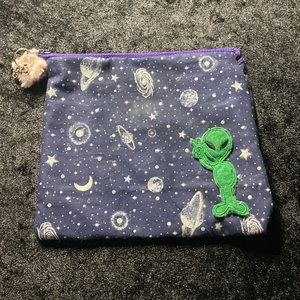 Alien Zip Pouch 925 Sterling Silver Bicycle Zipper Charm